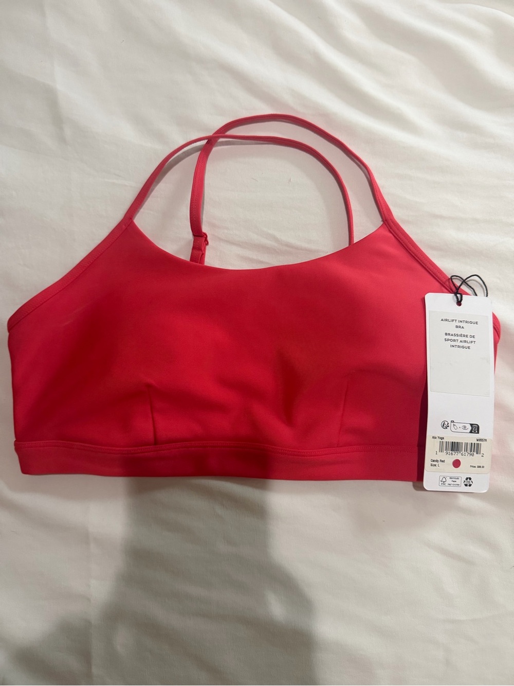 AL0 Yoga Hot Pink Double-Strap Sports Bra